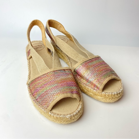 Toni Pons Etna Espadrille Sandal in Metallic Rainbow  41 - Picture 2 of 5